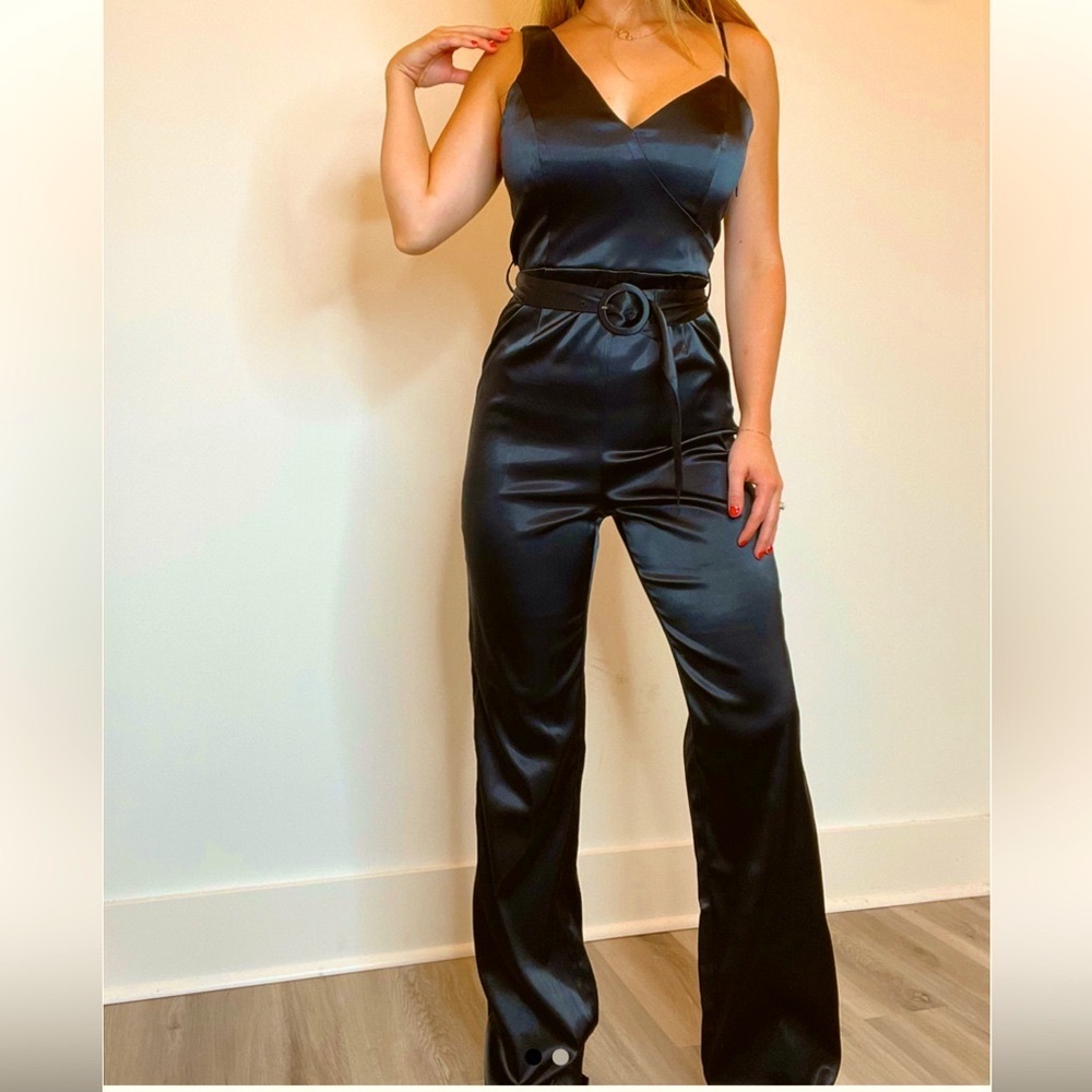 NWT- Do+Be Satin Jumpsuit Sz M